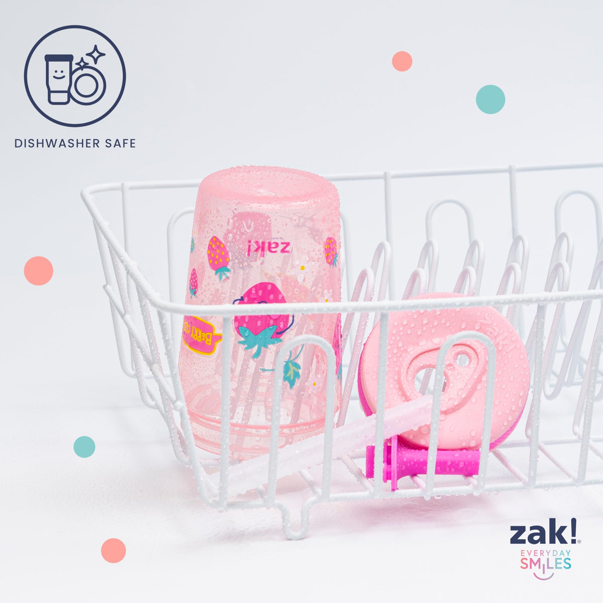 Zak Designs Toddler Cups for Travel or at Home, 15oz 2-Pack Durable Plastic Sippy Cups with Leak-Proof Design is Perfect for Kids (Sweet Berry, Lemon Zest) 🍁 All In One Marketplace Canada
