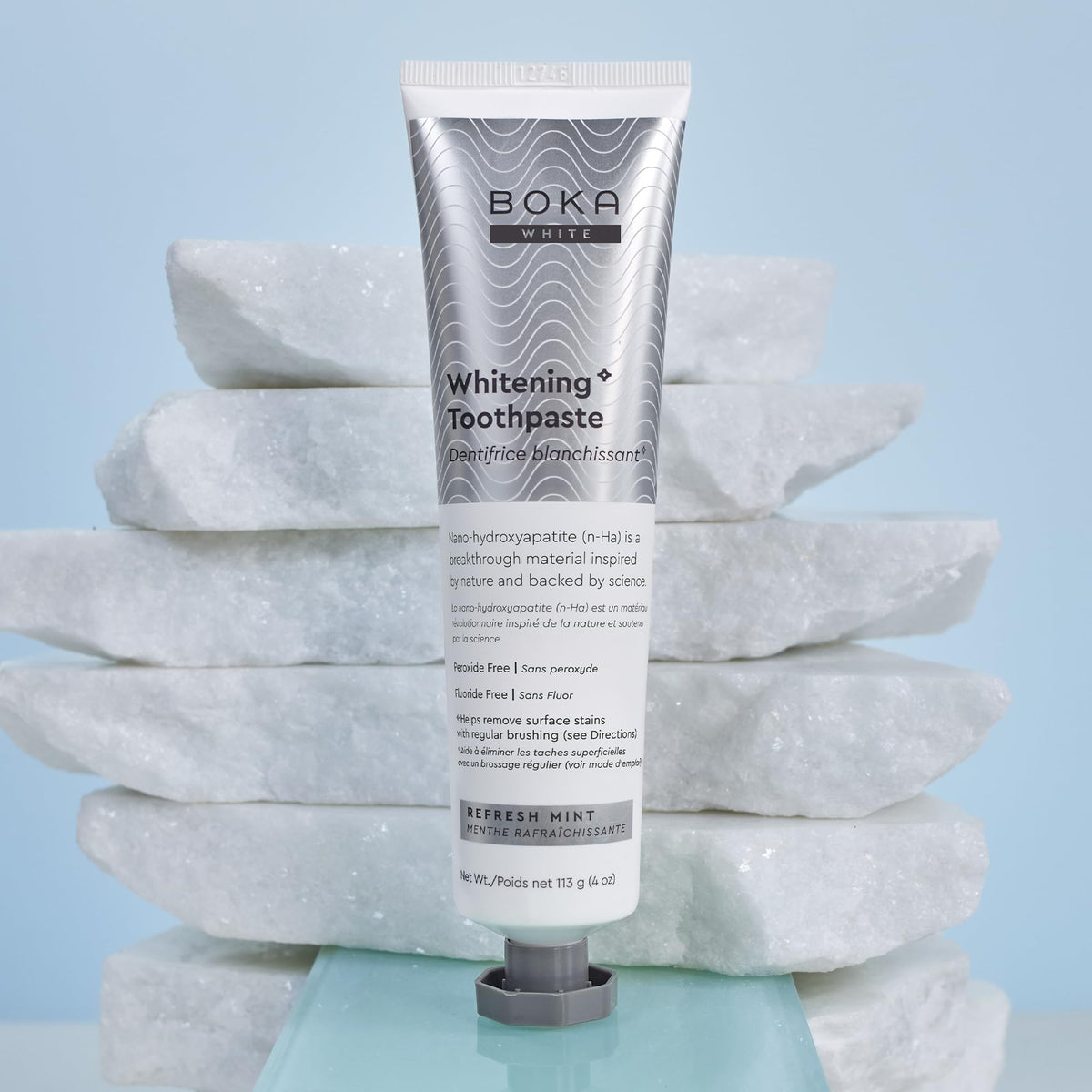 Boka Fluoride Free Toothpaste, Nano Hydroxyapatite Toothpaste, Appropriate for Sensitive Teeth, for Adult, Kids Oral Care - Whitening * Refresh Mint, 4 Fl Oz (113g) 3Pk 🍁 All In One Marketplace Canada