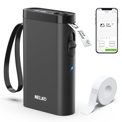 Label Maker Machine with Tape, P21 Portable Bluetooth Label Printer, Wireless Built-in Cutter Sticker Maker Mini Label Makers with Multiple Templates for Organizing Storage Office Home, Black 🍁 All In One Marketplace Canada