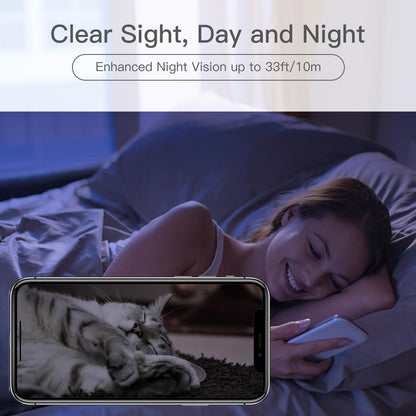 360° View 2K Pet Camera with Phone App 2 Pack, Indoor Security Camera, Baby Monitor, Motion Tracking, Pan/Tilt, Night Vision, Two-Way Audio, Works with Alexa, 2.4G WiFi Only (P2T 2PC) 🍁 All In One Marketplace Canada