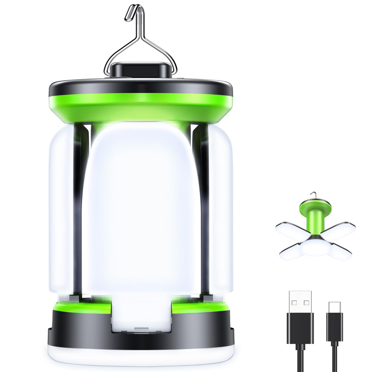 Blukar Camping Lantern Rechargeable, Camping Lights Lamp-7 Light Modes,60 LED Ultra Bright LED Tent Light,Long Battery Life for Outdoor for Camping, Emergency, Fishing, Hiking etc (White Light) 🍁 All In One Marketplace Canada