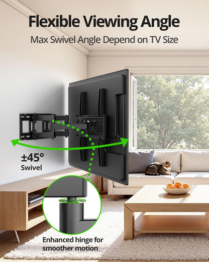 USX MOUNT Full Motion TV Wall Mount for Most 32-70 inch TVs up to 99 Lbs, Wall Mount TV Bracket with Articulating Swivel Tilting, TV Mount Fit 12" 16" Wood Studs, Max VESA 400x400mm, XMM903 🍁 All In One Marketplace Canada