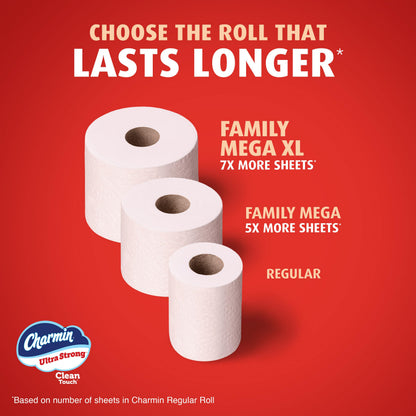 Charmin Toilet Paper Ultra Strong Clean Touch, 12 Family Mega XL Rolls = 84 Regular Rolls 🍁 All In One Marketplace Canada