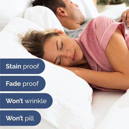 Queen Size 4 Piece Sheet Set - Comfy Breathable & Cooling Sheets - Hotel Luxury Bed Sheets for Women & Men - Deep Pockets, Easy-Fit, Extra Soft & Wrinkle Free Sheets - White Oeko-Tex Bed Sheet Set 🍁 All In One Marketplace Canada