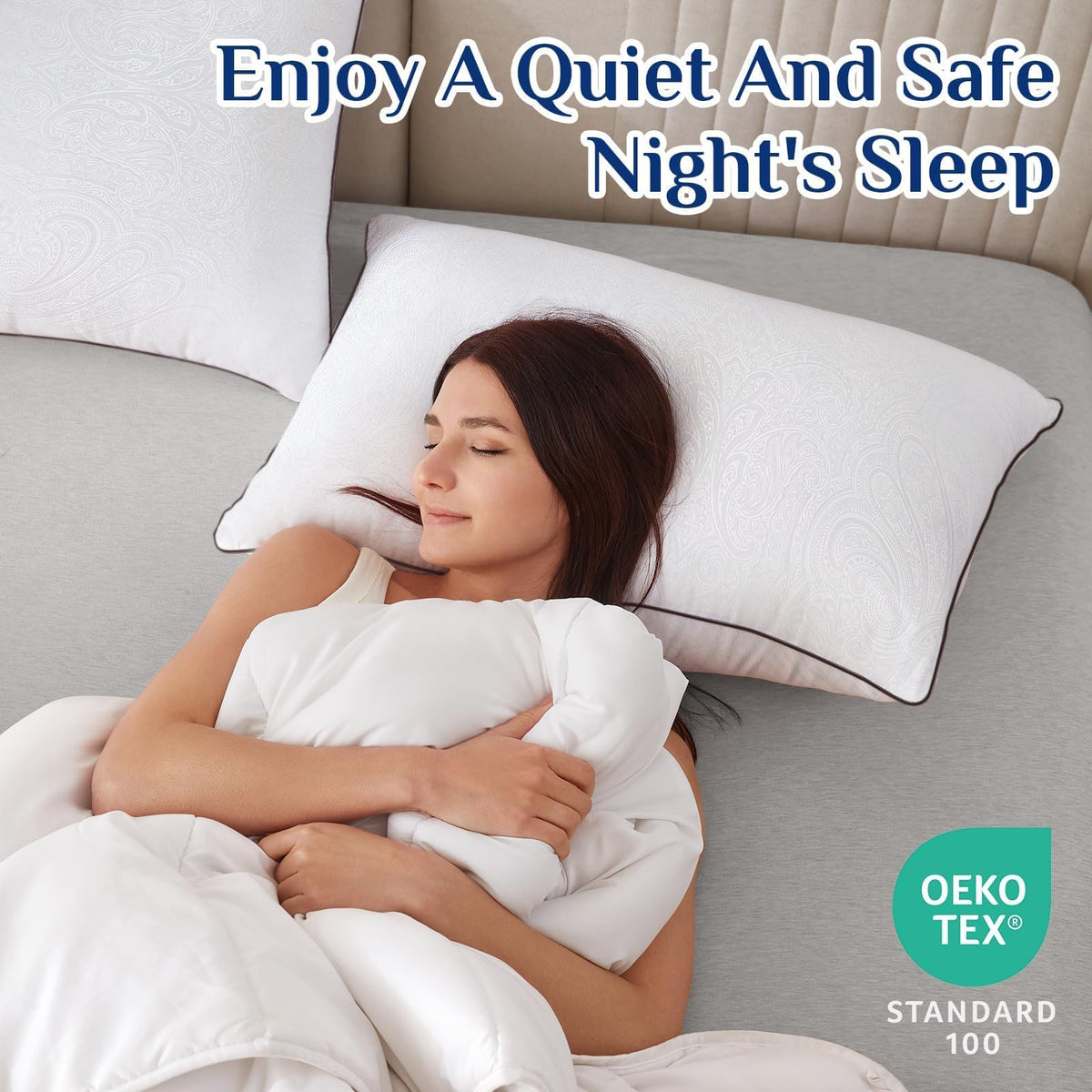 JOLLYVOGUE Pillows Standard Size 2 Pack for Sleeping, Soft and Supportive Bed Pillow for Side and Back Sleepers, Down Alternative Hotel Collection Pillows Set of 2 🍁 All In One Marketplace Canada