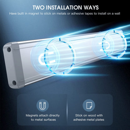 MCGOR Under Cabinet Lighting, 14.7" Rechargeable Motion Sensor Light Indoor, 2 Pack Magnetic Dimmable Closet Lights, Wireless Under Counter Lights for Kitchen, Stairs,Hallway 🍁 All In One Marketplace Canada