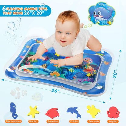 Infinno Inflatable Tummy Time Mat Premium Baby Water Play Mat for Infants and Toddlers Baby Toys for 3 to 24 Months, Strengthen Your Baby's Muscles, Portable 🍁 All In One Marketplace Canada