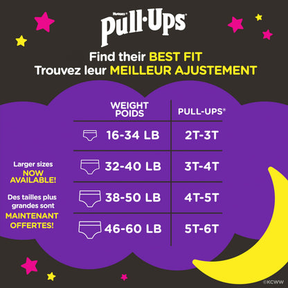 Pull-Ups Girls Potty Training Underwear, Easy Open Training Pants 3T-4T, Pull-Ups Night-Time for Toddlers, 60 ct, Giga Pack 🍁 All In One Marketplace Canada