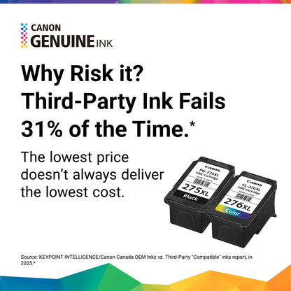 Canon Genuine Ink Cartridges PG-275 Black/CL-276 Colour, Value Pack (2 Count), Original Canon Printer Ink for PIXMA TR4720 / TS3720 / TS3520 Series Printers 🍁 All In One Marketplace Canada