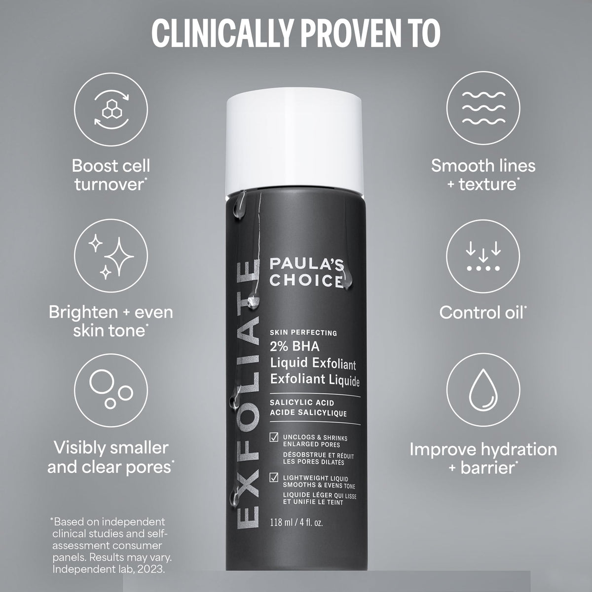 Paula's Choice SKIN PERFECTING 2% BHA Liquid Salicylic Acid Exfoliant Duo, Gentle Exfoliator for Enlarged Pores, Wrinkles & Fine Lines, Includes 1 Full Size Bottle & 1 Travel Size Bottle 🍁 All In One Marketplace Canada