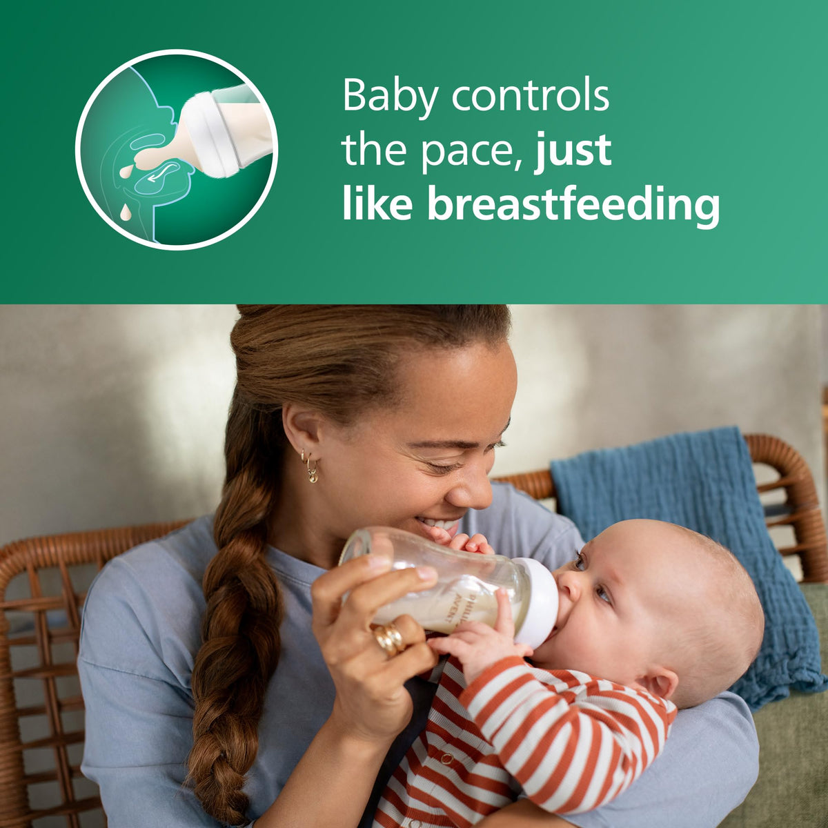 Philips Avent Natural Glass Baby Bottles with Natural Response Nipples (Medium Flow, Flow 3), 8oz, 3-pack, SCY913/03 🍁 All In One Marketplace Canada