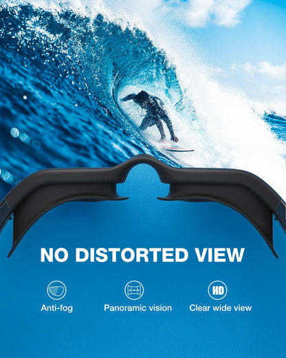 ZIONOR Swimming Goggles G1 Polarized Swim Goggles UV Protection Watertight Anti-Fog Adjustable Strap Comfort fit for Unisex Adult Men and Women-Black Frame Smoke Lens 🍁 All In One Marketplace Canada