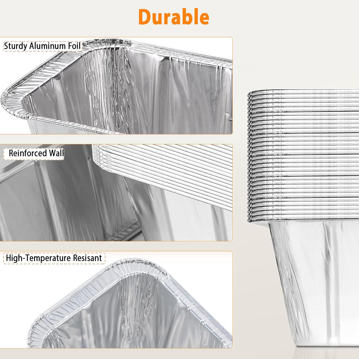 50 Pack Drip Pan Liners for Blackstone Griddle 36" 30" 28" 22" 17", a Cleaning Brush, Aluminum Disposable Grease Drip Cup Liners, Grease Catcher Trays,Griddle Accessories for Outdoor Cooking 🍁 All In One Marketplace Canada