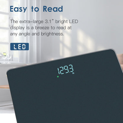 Homebuds Digital Weight Scale, High Precision in 0.1lb by Our Professional Scale Factory Since 2001, Scale Body Weight LED Display and Step-On, 3*AAA Batteries Included, 400lb/182kg, Blue 🍁 All In One Marketplace Canada