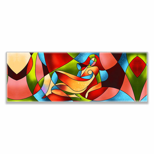 Wandkunst Abstrakte weibliche Striche - Fine Art Leinwand - Große Wanddekoration - RGB-Lack