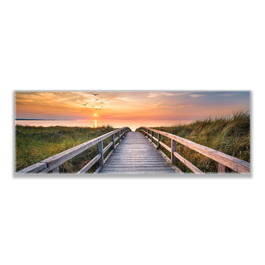 Leinwandbild-Strandspaziergang-Wandkunst