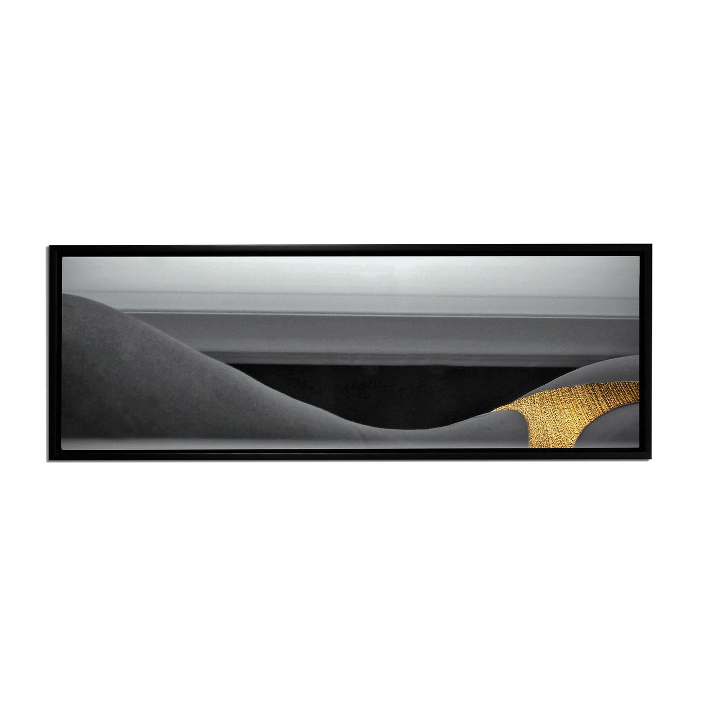 Wall Art Black and Gold Curves Canvas - Fine Art -