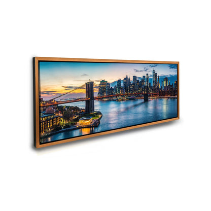 Cities Skylines-NYC Sunset Bridge-Wall Art