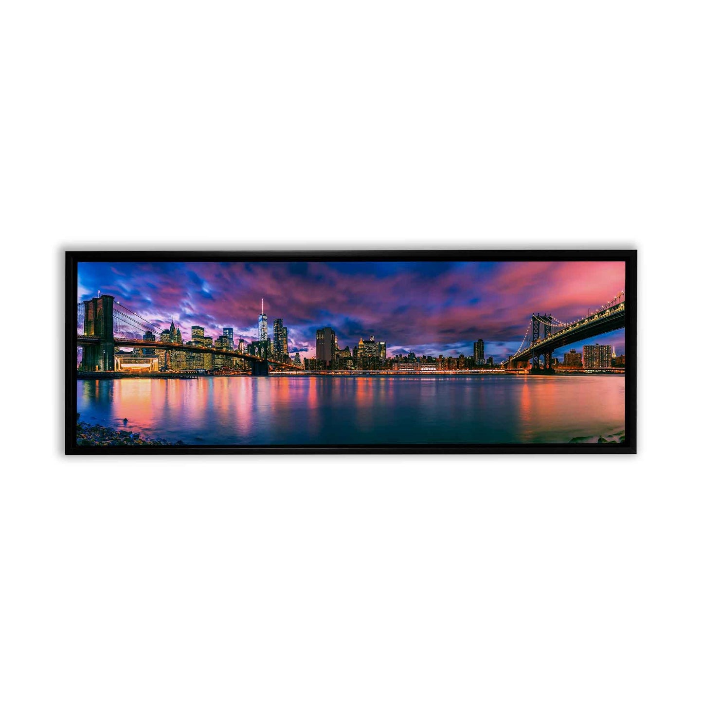 Wall Art The East River and the Brooklyn Bridge-NY