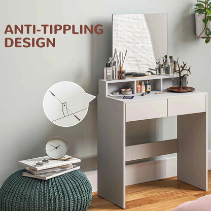 Makeup Vanity Desk with Mirror and Drawers (United States Delivery Only)