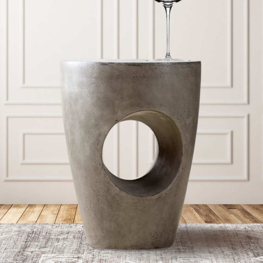 Olivia Terrazzo-Beistelltisch aus Beton im Mid-Century-Stil