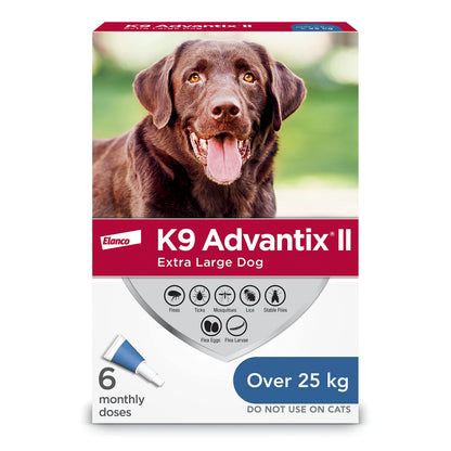 K9 Advantix II Flea and Tick Treatment for Extra Large Dogs weighing over 25 kg (over 55 lbs.)-6 doses 🍁 All In One Marketplace Canada
