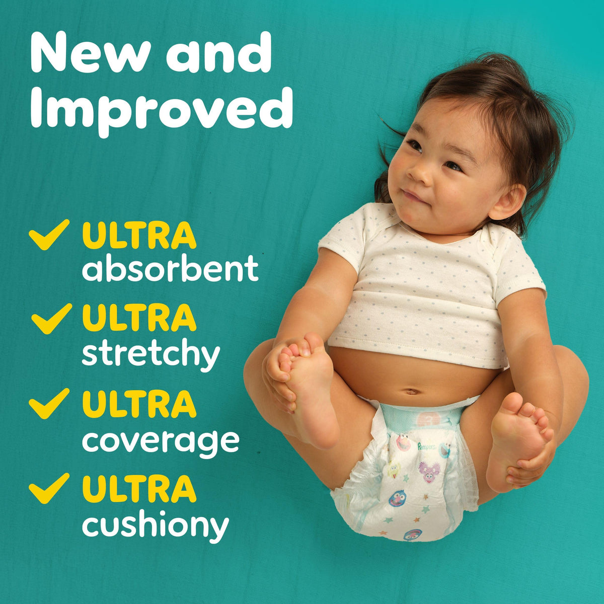 Pampers Baby Dry Ultra Diapers, Size 6 (23-44 lbs), 124 Count, Absorbent Disposable Diapers 🍁 All In One Marketplace Canada