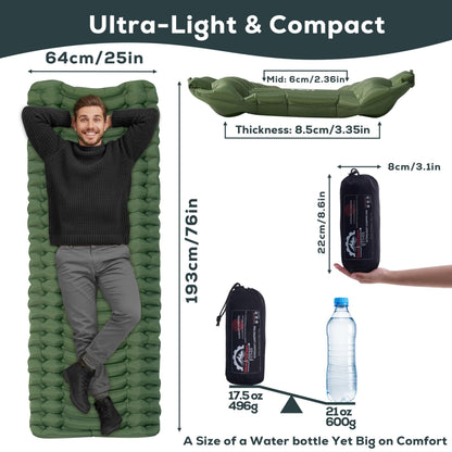 GEAR DOCTORS ® [500g] Ultralight Ether Camping Mattress Sleeping pad air Mattress Camping Sleeping pad Camp mat, matelas gonflable, Portable 🍁 All In One Marketplace Canada