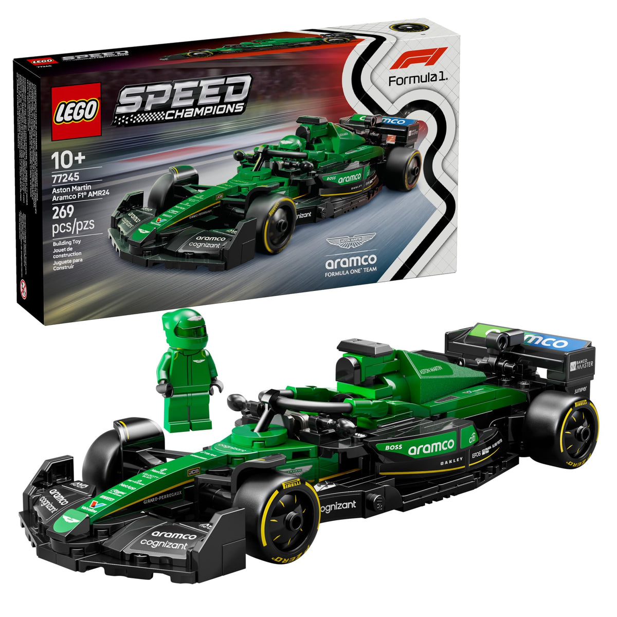 EGO Speed Champions Aston Martin Aramco F1 AMR24 Race Car Toy - Building Set for Kids, Boys & Girls, Ages 10+ - Toy Car for F1 Fans - Gift Idea for Birthday - 77245 🍁 All In One Marketplace Canada