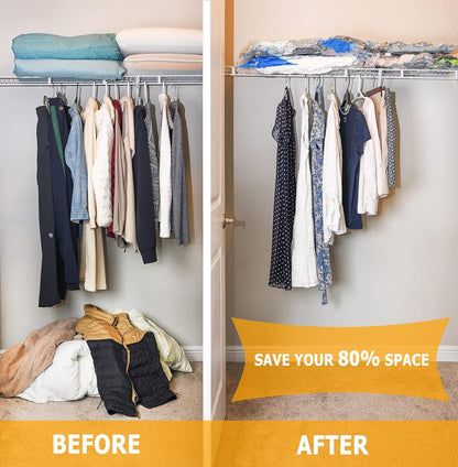 Vacuum Storage Bags 8 Medium, Space Saver Sealer Bags, Airtight Compression Bags for Clothes, Pillows, Comforters, Blankets, Bedding 🍁 All In One Marketplace Canada