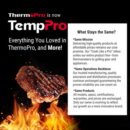 TempPro TP02S Digital Food Thermometer for Cooking Bread Baking Sourdough Liquids, Meat Thermometer Digital with Super Long Probe for Kitchen BBQ Yogurt Candy Making Accessory (Previously ThermoPro) 🍁 All In One Marketplace Canada