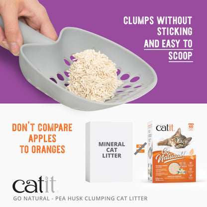 Catit Go Natural Pea Husk Clumping Cat Litter, Tofu, Lavender, 14 L, Dust Free & Lightweight Cat Litter, Easy to Scoop, Litiere Pour Chat 🍁 All In One Marketplace Canada