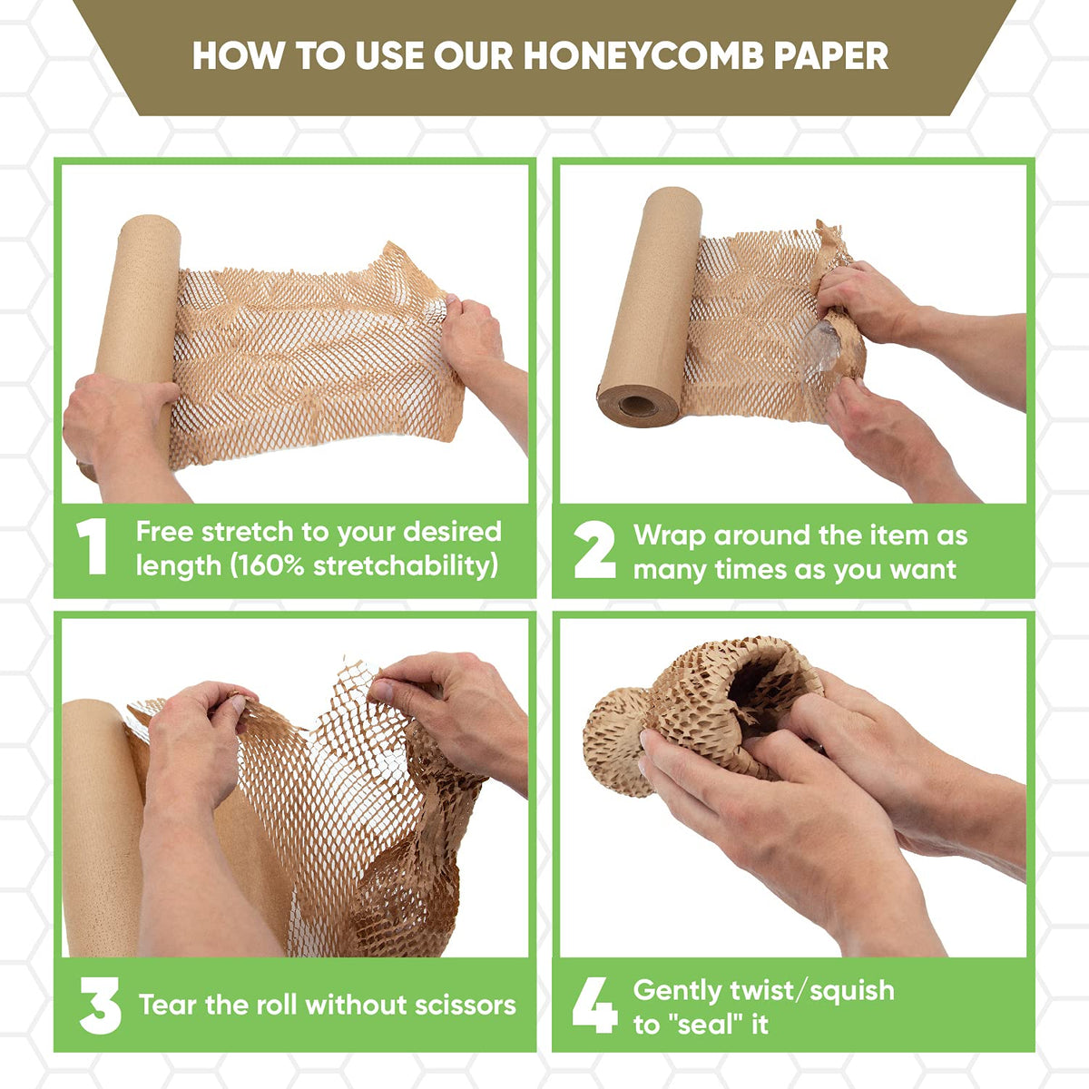 ecoducer 12”x100’ Honeycomb Packing Paper Moving Supplies. Eco Friendly Bubble Paper Wrap Roll for Packing Fragile Items. Packaging Sheets for Moving. Kraft Paper Shipping Supplies. 🍁 All In One Marketplace Canada