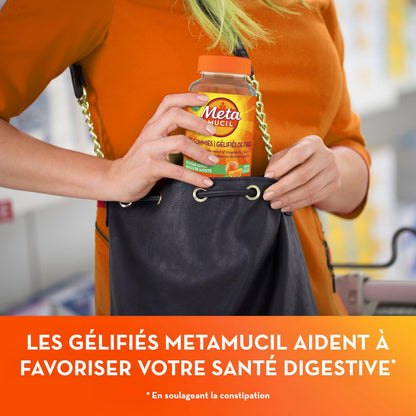 Metamucil Fibre Gummies, No Sugar Added, Daily Supplement, Prebiotic Plant-Based Fibre Blend, Orange Flavour, 72 Gummies 🍁 All In One Marketplace Canada