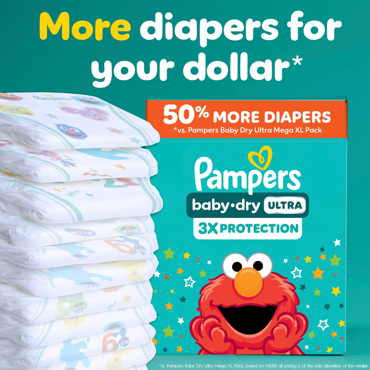 Pampers Baby Dry Ultra Diapers, Size 4 (22-37 lbs), 156 Count, Absorbent Disposable Diapers 🍁 All In One Marketplace Canada