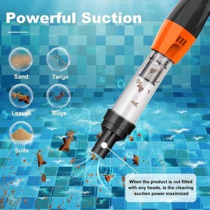 3 in 1 Cordless Rechargeable Pool Vacuum, Handheld Pool Cleaner Ideal for Spas, Hot Tubs and Small Pools for Sand and Debris 🍁 All In One Marketplace Canada