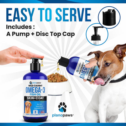Omega 3 Fish Oil for Dogs – Liquid Fish Oil Supplement – Supports Skin & Coat, Joint Function & Overall Wellness – Easy to Serve – for All Breeds & Ages 🍁 All In One Marketplace Canada