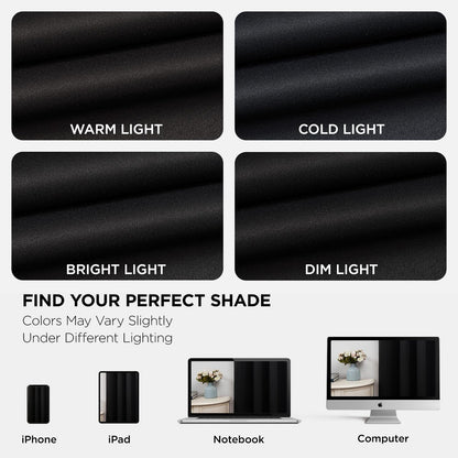 Joydeco Blackout Curtains 63 Inchs Long 52 Wide Black Out Curtains 2 Panels, Thermal Insulated Long Curtain& Drapes, Room Darkening Grommet Drapes for Living Bedroom Window (W52 x L63 Inch, Black) 🍁 All In One Marketplace Canada