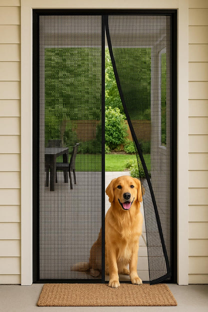 Magnetic Screen Door (Screen Size 32" x 82"), Fits Door Opening 30"x80", Heavy Duty Fiberglass Moustiquaire Magnétique, Screen Mesh with Automatic Block Closure, Walk Through Easily for Kids Pets 🍁 All In One Marketplace Canada
