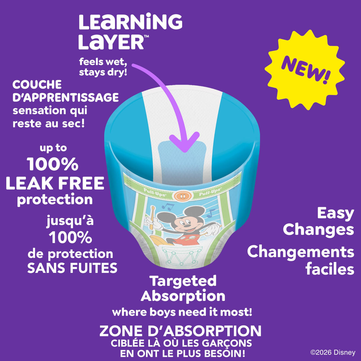 Pull-Ups Boys Potty Training Underwear, Easy Open Toddler Pants 5T-6T (46+ lbs), Learning Designs for Toddlers, 66 count 🍁 All In One Marketplace Canada
