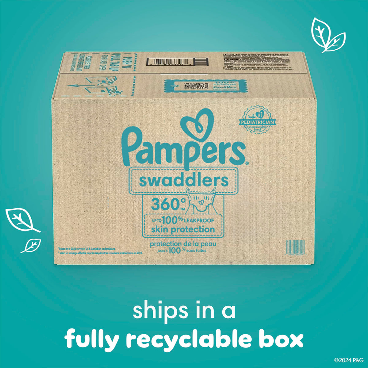 Pampers Diapers - Swaddlers 360° - Size 5, up to 100% Leakproof Comfy Dry Fit, EZ Off Tabs Designed for Easy Changes, Pull On Diaper, 1 Pack (Count of 116) 🍁 All In One Marketplace Canada