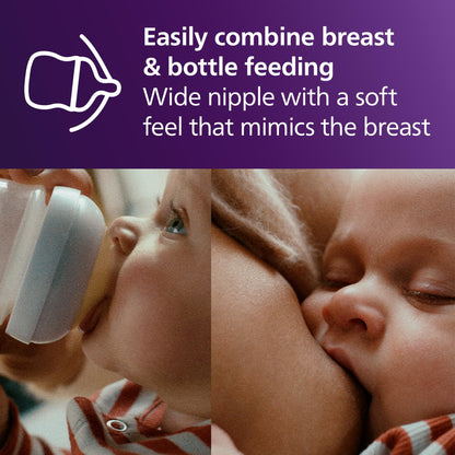 Philips Avent Natural Baby Bottles with Natural Response Nipples (Slow Flow, Flow 2), 4oz, 4-pack, SCY900/04 🍁 All In One Marketplace Canada