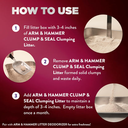 ARM & HAMMER Platinum Cat Litter Clump & Seal Complete Odour Sealing with 14 Days of Odour Control Multi-Cat, Hard Clumping Clay, 99.99% Dust Free 8.16kg (Pack of 1) 🍁 All In One Marketplace Canada