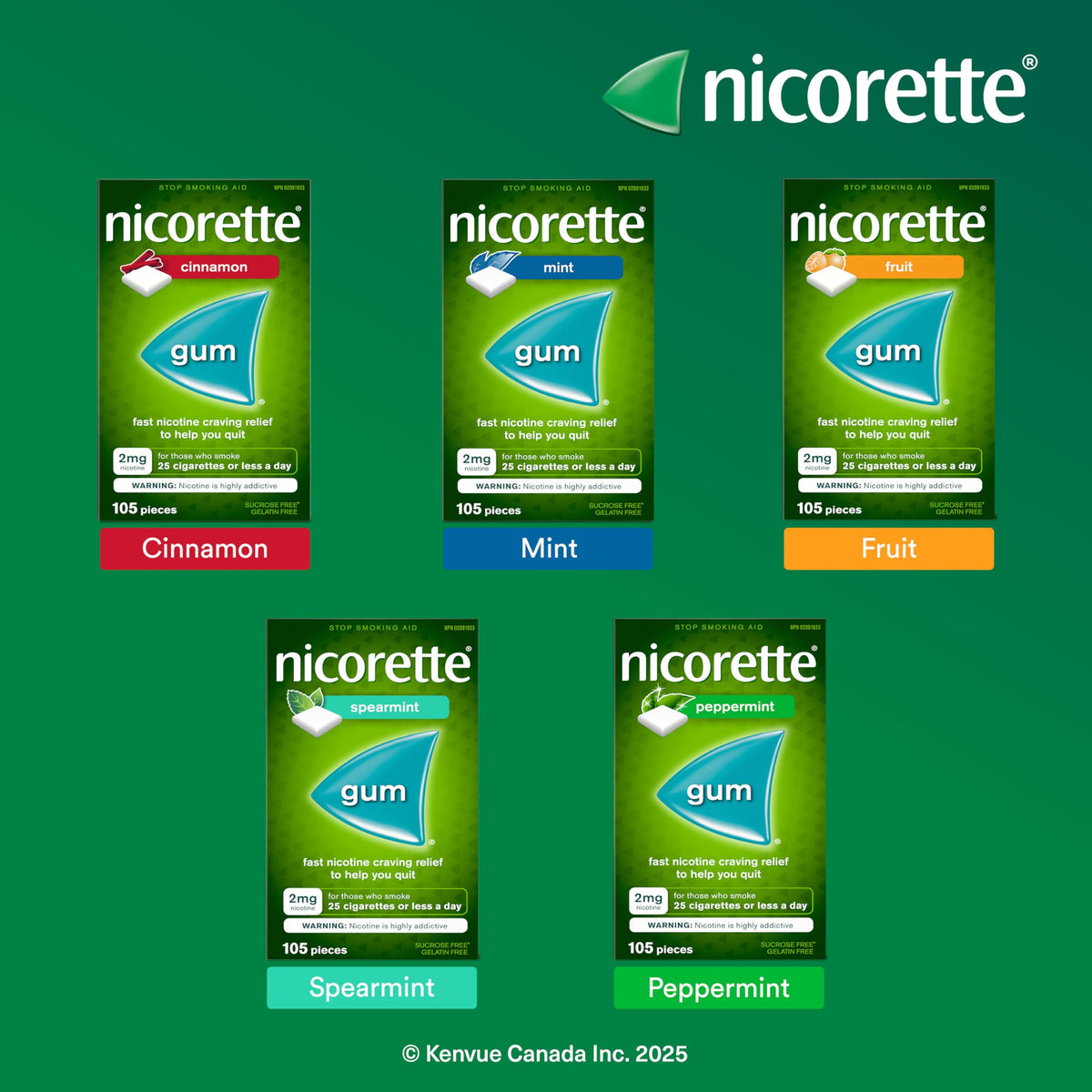 Nicorette 4mg Nicotine Gum, Fruit – Quit Smoking Aid with Fast Craving & Withdrawal Relief, Nicotine Replacement Therapy (NRT), 210 Pieces (Value Size) 🍁 All In One Marketplace Canada
