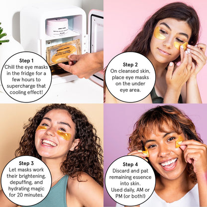 grace & stella Under Eye Mask - Birthday Gifts for Women, Gifts for Mom, Under Eye Patches to Reduce Dark Circles, Puffy Eyes, Eye Bags, Wrinkles, Travel Size Toiletries, Vegan (24 Pairs, Gold) 🍁 All In One Marketplace Canada