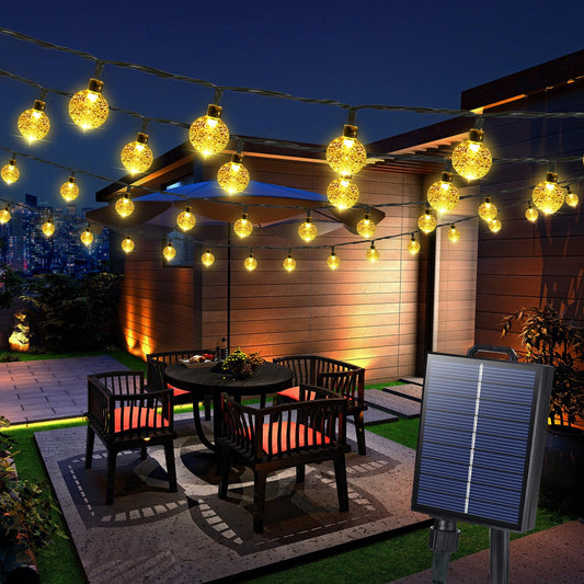 Joomer Solar String Lights Outdoor - 65FT 100LED Solar Globe String Lights,8 Lighting Modes, Waterproof Solar Powered Patio Light for Garden Yard Porch Party Outdoor Decor (Warm White) 🍁 All In One Marketplace Canada