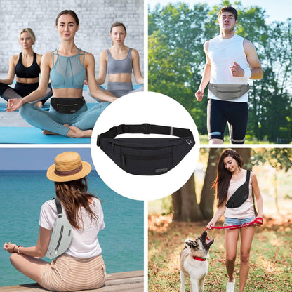 MAXTOP Large Fanny Pack for Women Men with 4-Zipper Pockets Gifts for Enjoy Festival Sports Workout Traveling Running Casual Hands-Free Water-Resistant Sling Waist Pack Bag Carrying of Phones 🍁 All In One Marketplace Canada