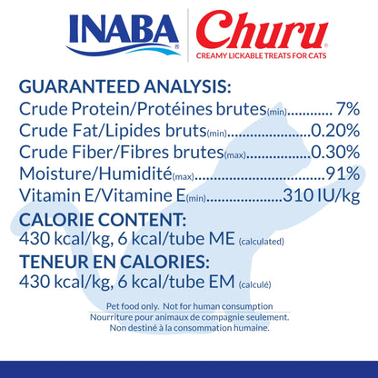 INABA Churu Cat Treats, Lickable, Squeezable Creamy Purée with Vitamin E, 14 Grams per Tube, 100 Tubes Total, Chicken Variety 🍁 All In One Marketplace Canada