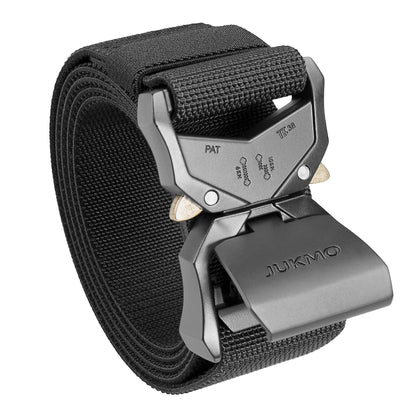 JUKMO Tactical Belt, Military Hiking Rigger 1.5 inches Nylon Web Work Belt with Heavy Duty Quick Release Buckle (Black, Medium) 🍁 All In One Marketplace Canada