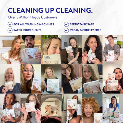 Clean People Laundry Detergent Sheets - Recyclable Packaging, Hypoallergenic, Stain Fighting - Ultra Concentrated, Laundry Soap - Fresh Scent, 192 Pack 🍁 All In One Marketplace Canada